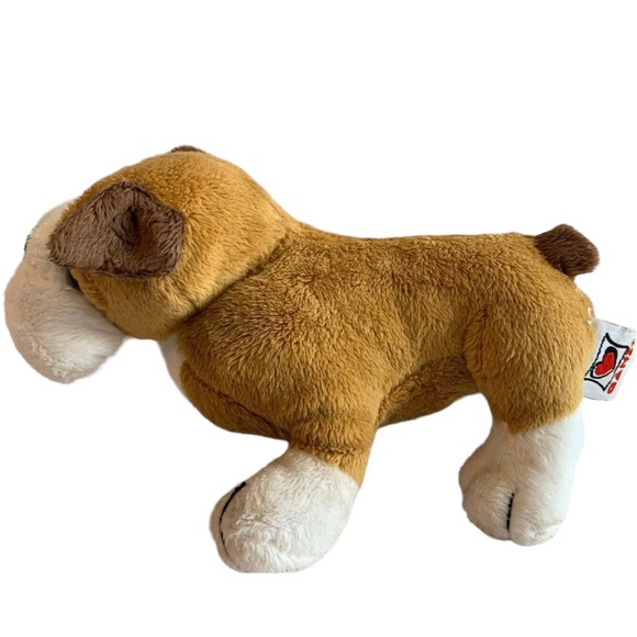 GANZ Webkinz Tan White Bulldog 8" Plush Stuffed Animal Toy ~ No Code - Picture 2 of 3
